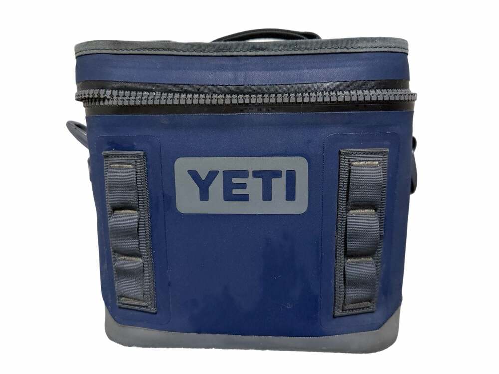 YETI Hopper Flip 8 Soft Cooler Navy with strap